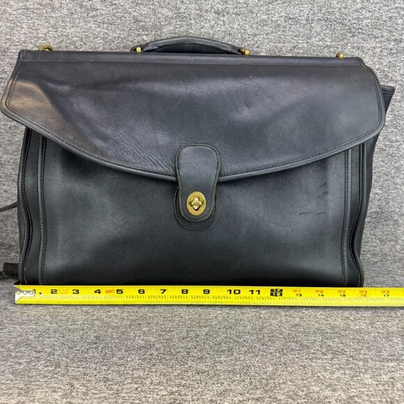 ✅VTG Coach Beekman 5266 Black Leather Briefcase Business Messenger/Laptop Bag - Picture 9 of 16